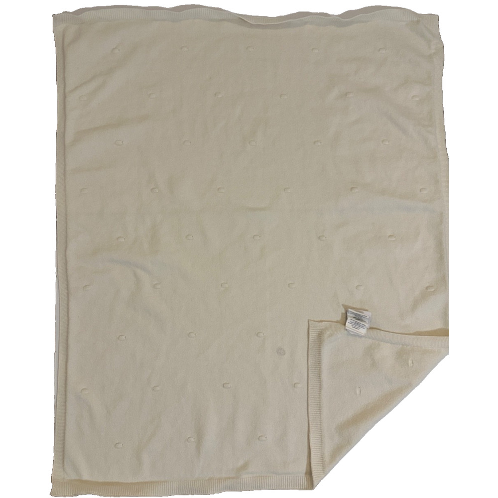 Aspen Light Yellow Baby Blanket Textured Dots Minky Soft Lovey Thick Kids